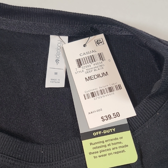 Ideology Black Crewneck Cozy Stylish Sweatshirt NWT Medium - Picture 5 of 11